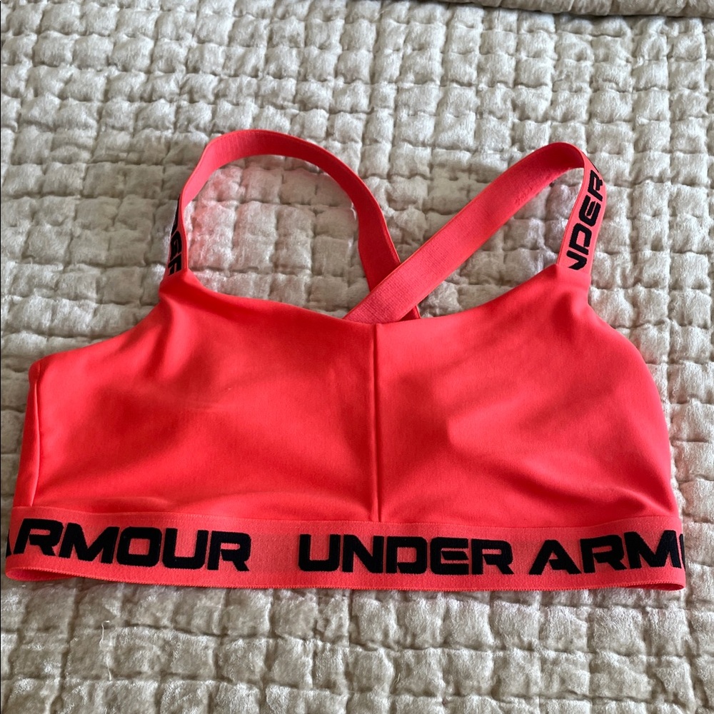 Under Armour Women's Bright Coral Sports Bra